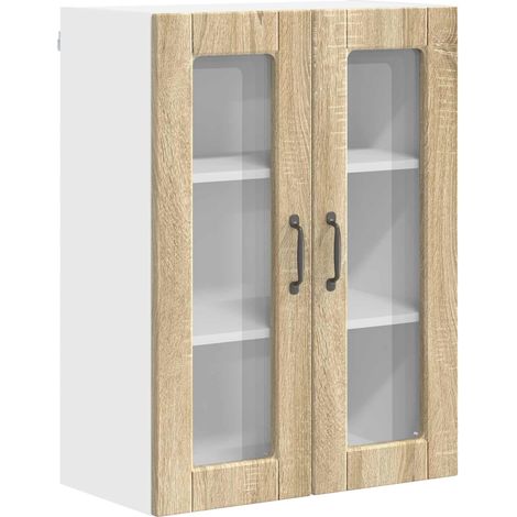 Maison Exclusive - Armario de vidrio para pared PORTO Roble Sonom (1/5)
