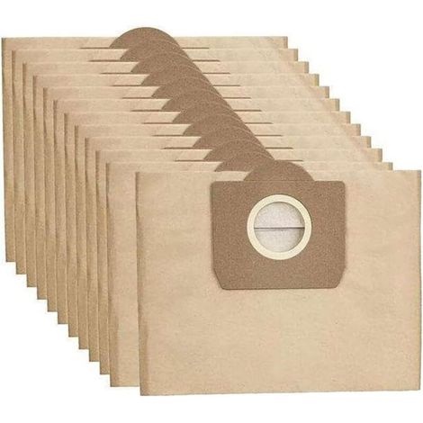 Lot de 15 Sacs droits Aspirateur pour Karcher WD3, WD 3 Premium, WD3200, WD3500P, A2204, A2534, SE4001,Accessoire pour Kärcher 6.959-130.0 (1/5)