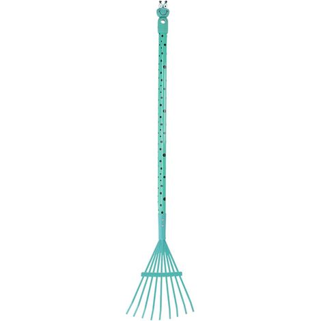 Esschert Design Kinderrasenrechen Türkis Insektenmotiv 88,6 cm - Metall (1/3)