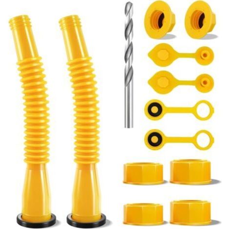 Kit de remplacement pour embout de bidon d'essence - avec embout flexible et bouchon de ventilation