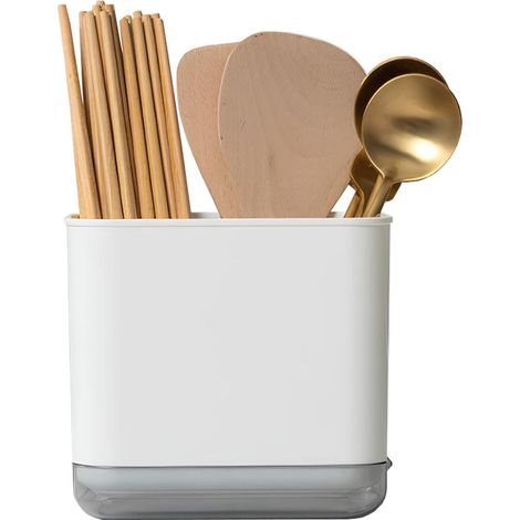 1 Porte-ustensiles 2 Compartiments Plastique Drainage Efficace Cuisine (1/5)