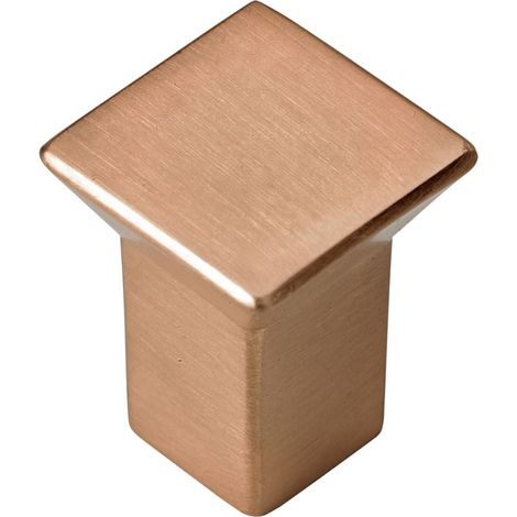 Hettich Möbelknopf Zinkdruckguss Kupfer-Optik 18,0 x 18,0 mm - 1 Stück Möbelgriffe