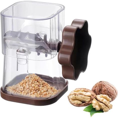 Macinano per noci manuale, macinino per noci portatile con manovella, macinino per alimenti portatile, macinino per noci con coperchio, aiuto in cucina per mandorle, Ha (1/5)