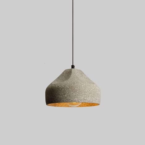 Moderner Zement-Kronleuchter, nordische industrielle Beton-Deckenpendelleuchte, kreative schwarze Zementlampe für Kücheninsel-Schlafzimmer-Café-Bar-Kronleuchter, Sandgrau