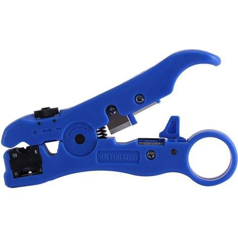 Drehbarer Koaxialkabelschneider, Abisolierzange für RG59-, RG6-, RG7- und RG11-Kabel (1/4)