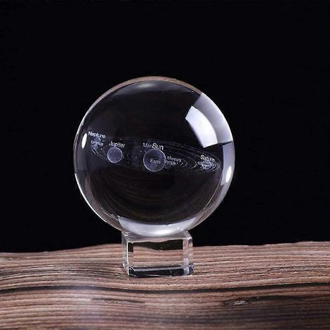 Boule de cristal en verre, gravée au laser, 6 cm, cadeau artisanal (1/5)