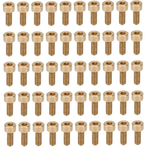 50 Stück Innensechskantschrauben, Kupferbefestigungselemente, Hardware-Werkzeuge, Industriebedarf M4M4x10