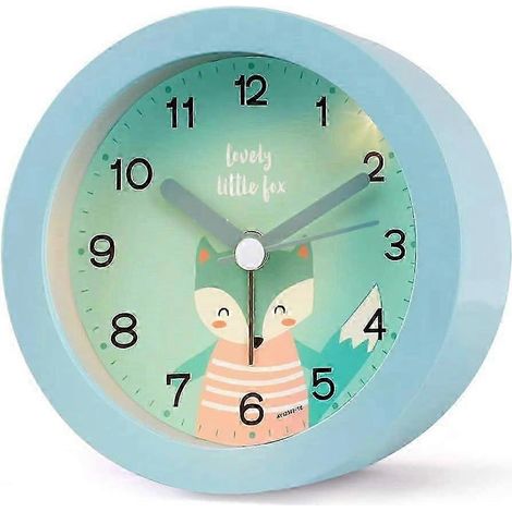 Réveil pour enfants, silencieux, petit réveil analogique, adapté aux tables de chevet des enfants, fonctionne sur piles, réveil de voyage puissant, réveil de bureau, avec deux sonneries. (1/5)