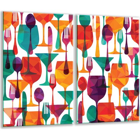 Tabla de cortar de vidrio 2x 30x52 vino (1/5)