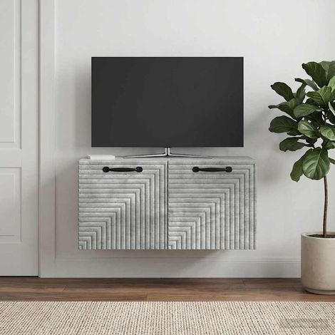 vidaXL Wall-Mounted TV Cabinet Concrete Grey 59.5 x 31 x 30 cm (1/5)