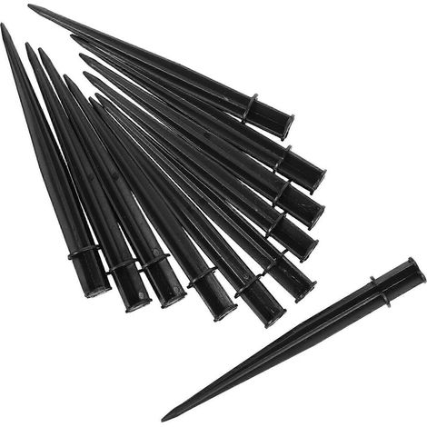 Piquets de jardin en plastique pour lampes solaires de jardin, 12,50 x 1,30 x 1,30 cm, lot de 10 (1/5)