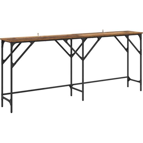 Table console，Table d'appoint，Bout de canapé Bois ancien 180 x 29 x 75 cm Bois d'ingénierie CFW51178 (1/5)