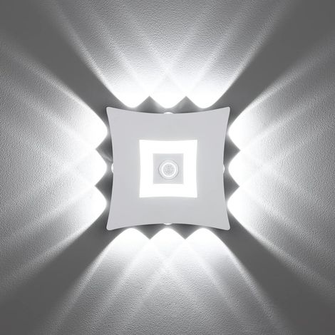 Wandleuchte mit Bewegungsmelder 18W Aussen Innen LED Wandbeleuchtung Weiß IP65 Wasserdicht Wandlampe Kaltes Weiß 6000K für Garten/Flur/Wohnzimmer (1/5)