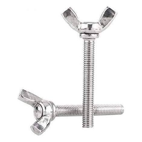 Stück M6 304 silberfarbene Edelstahl DIN316 Flügelbefestigungsschrauben (M6 40) (1/5)