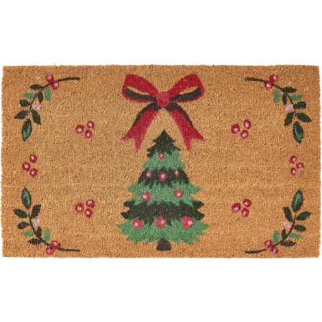 Fußmatte BRIVANO Bunt 45 x 75 cm Weihnachtsmotiv Kokosfasern (1/5)