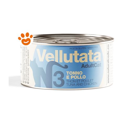 Natural Code Cat Vellutata Adult Tonno e Pollo Code V03 - Lattina 85 Gr - (1/2)
