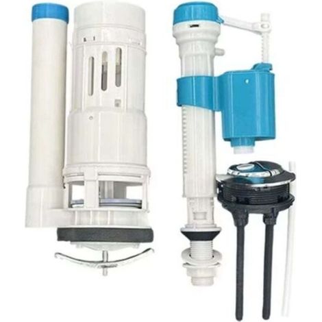 Robinet Flotteur WC Universelle Mecanisme Chasse d'eau WC - Double Chasse - Installation Facile pour Réservoirs WC (1/4)