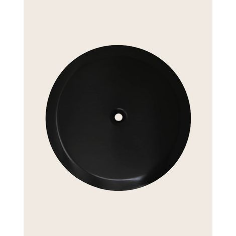 Piattello 14 cm tappo pozzetto nero lucido (1/2)