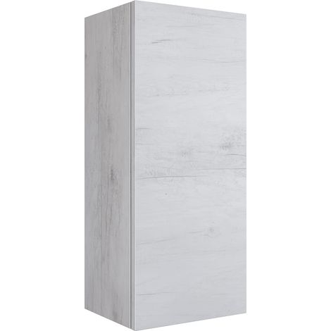 Mama Store Atena Pensile Singolo Reversibile con sistema di apertura push and pull, Laminato, Quercia Bianco L. 30 X P. 22 X H. 71 Cm (1/3)