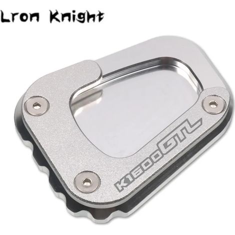 (K1600GTL Argent) Compatible avec BMW K1600B K1600GT K1600GTL K1600 B GT GTL 2017-2023 2019 Béquille latérale CNC, extension et support. Maxpower (1/4)