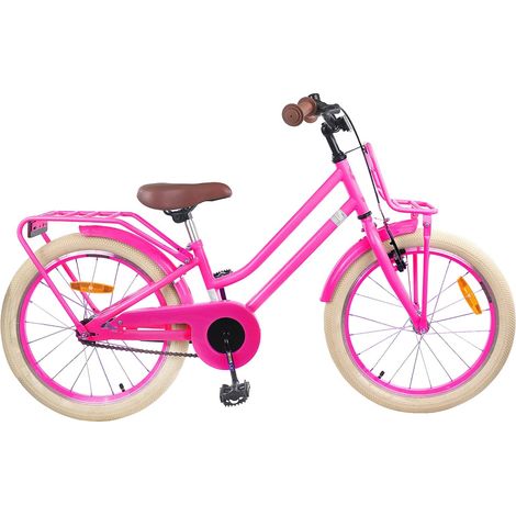 Teenpull – Kinderfahrrad 18 Zoll für 5-7 Jahre alt Dunkelrosa (1/5)