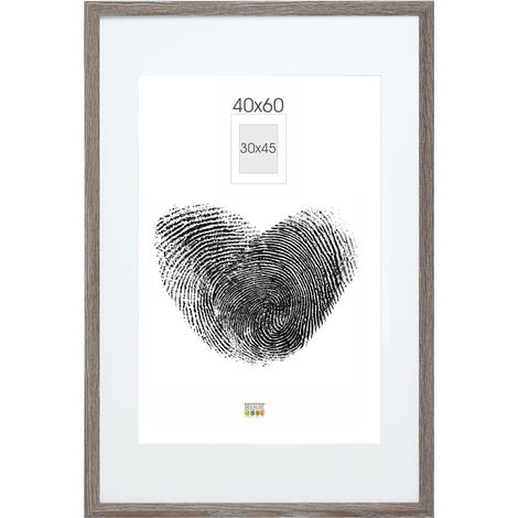 Cadre avec Passe-partout 1 photo 30x45cm Bois gris S66KH3 P1 (1/5)