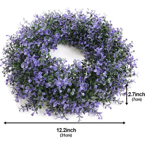 Ghirlanda natalizia simulata - 31x31x7cm - Viola (1/2)