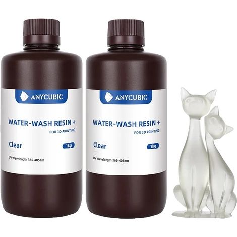 Resina trasparente, lavabile con acqua, a bassa viscosità, facile da usare, 2 kg. (1/2)