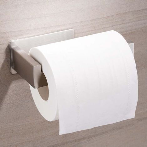 Toilettenpapierhalter ohne Bohren – Selbstklebend – Edelstahl – Für Küche und Bad (1/4)