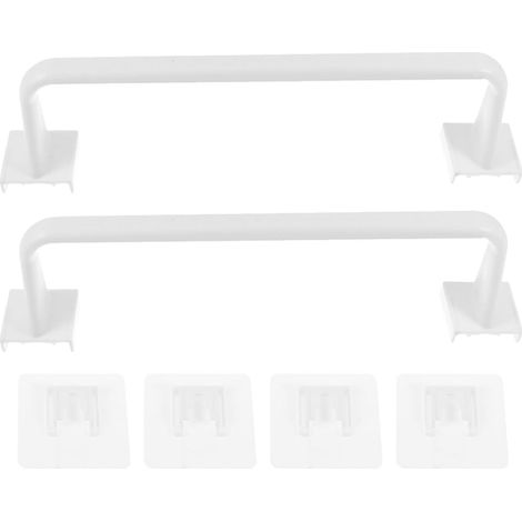 Yardenfun Lot de 2 barres porte-serviettes adhésives murales blanches (1/5)