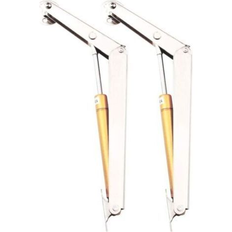 Lot de 2 100N Amortisseurs à Gaz, Ascenseur Support de Couvercle Charnière, Hydraulique Vérin à Gaz pour Levage de Meuble Porte Armoire Cuisine Placard Boîte à Jouets (1/4)