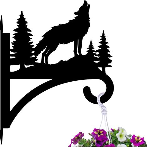 Soporte para plantas Wolf and Forest, ganchos para exteriores, soportes metálicos, aptos para colgar plantas y macetas. (1/5)