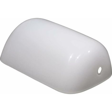 Abat-jour pour lampe de bureau Blanc 22,5 cm Abat-jour de remplacement en verre Lampe en verre pour lampe de banquier Abat-jour de lampe de table pour lampe de bureau (1/4)