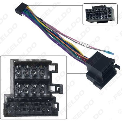 Compatible avec les modèles Isuzu D-MAX 2002-2006 : câble/cordon d’alimentation de mise à niveau de navigation grand écran Android 16 broches.