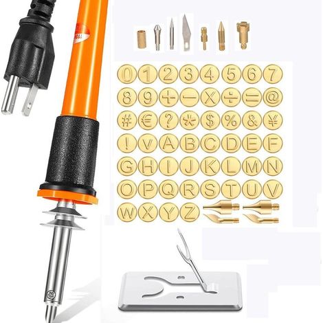 Lot de 65 Outils de sculpture en relief Outils de pyrogravure, pour pyrogravure, outils de sculpture, kit de bricolage stable et sûr pour artistes et amateurs (1/5)