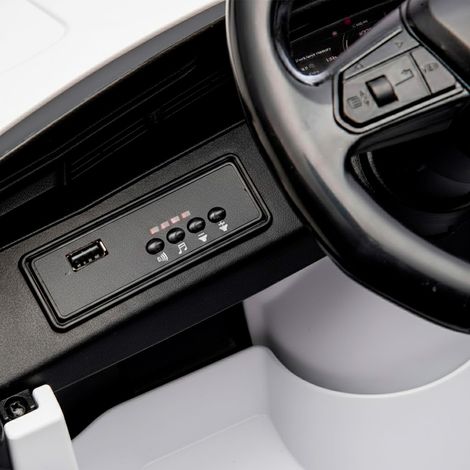 Auto Elettrica Bambini Audi SQ8 e-Tron 12V Con Licenza Ufficiale Sedile in Pelle Ruote EVA Telecomando 2.4GHz Luci LED MP3 Soft Start Porte Apribili Auto 3–6 Anni - Colore: Bianco (1/5)