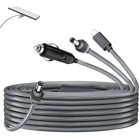 Starlink Mini 3-in-1-Stromkabel, USB Typ-C, 12-24 V, Zigarettenanzünderstecker und DC-Stecker, Kfz-Ladeadapter und DC-Anschluss für Starlink Mini (3 m) (1/5)