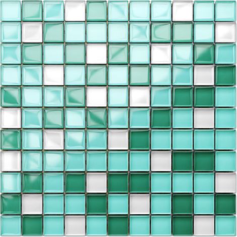 Ilcom mosaico in vetro su rete per bagno e cucina 30cm x 30 cm- Winter frost (1/5)