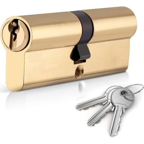 Serrure à cylindre en laiton 45/55 (100 mm), serrure à cylindre de porte européenne (1/5)