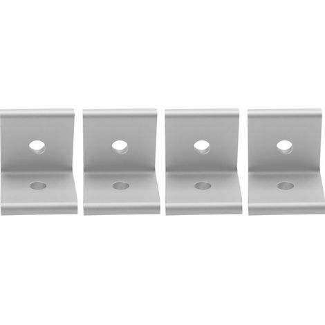 Winkelverbinder, 4 Stück, Verbindungsstück, Aluminiumprofil (weiß 4545) (1/5)