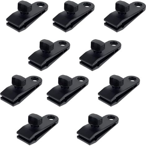 Clips de Tente en Plastique Clips de Bâche Sécurise Multifonctions Pinces pour Tente en Nylon Pinces à Bâche pour Camping, Bâches, Caravane, Toile d'Ombrage de Jardin (1/4)
