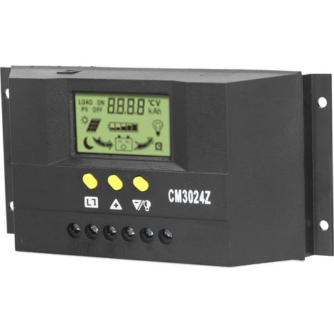 Régulateur de Charge Solaire 20A PWM LCD Intelligent 12V/24V pour Batterie et Panneau (1/5)