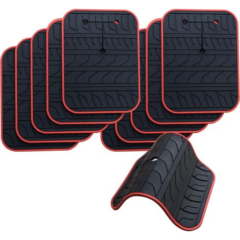 Lot de 10 protections anti-rayures pour coffre de vélo, coussinets en silicone antidérapants, motif pneu de voiture, accessoires de porte-vélos de voiture (1/5)