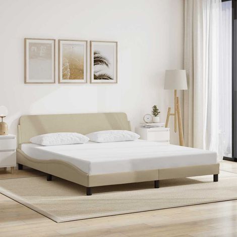 Bettgestell "Dover" Creme 180x200 cm Stoff
