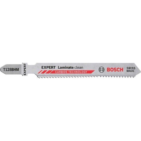 Lama per seghetto alternativo T 128 BHM BOSCH 92 mm Laminato speciale - Scheda da 3 - 2608900542
