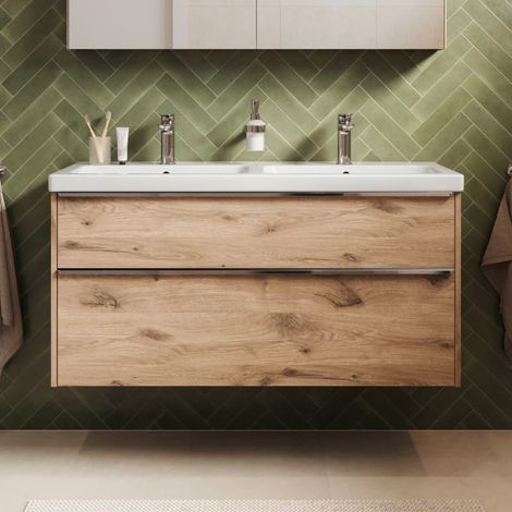 Duravit Joviva Keramik-Doppelwaschtisch mit Unterschrank 120 cm (1/5)