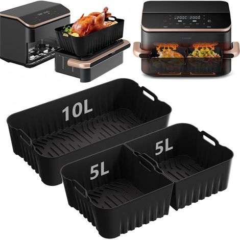 Air Fryer Silicone Mould for TwinFry 10L Dual Zone (1/5)