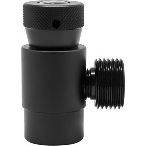 Raccord de gonflage CO2 noir avec connexion W21.8 Construction en aluminium et acier inoxydable Série de raccords de gonflage 80 g (1/5)