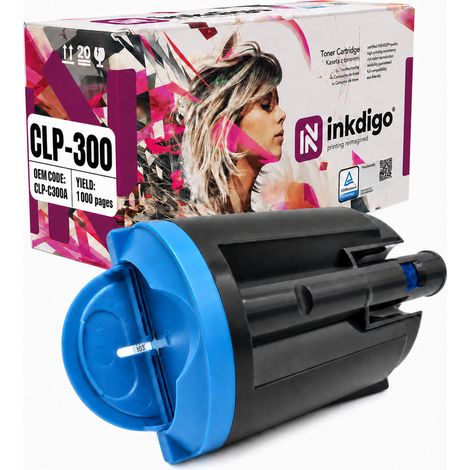 Toner Inkdigo CLP-C300 compatibile con Samsung CLP-300, CLX-2160, CLP-300N, certificato TÜV. (1/5)