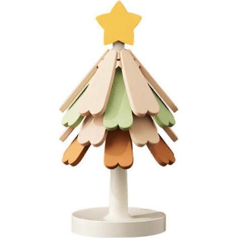 Wasserfeste und hitzebeständige Silikonuntersetzer im Weihnachtsbaum-Design, mit 4 abnehmbaren Untersetzern, für Teekannen und andere Getränke (gelb). (1/5)